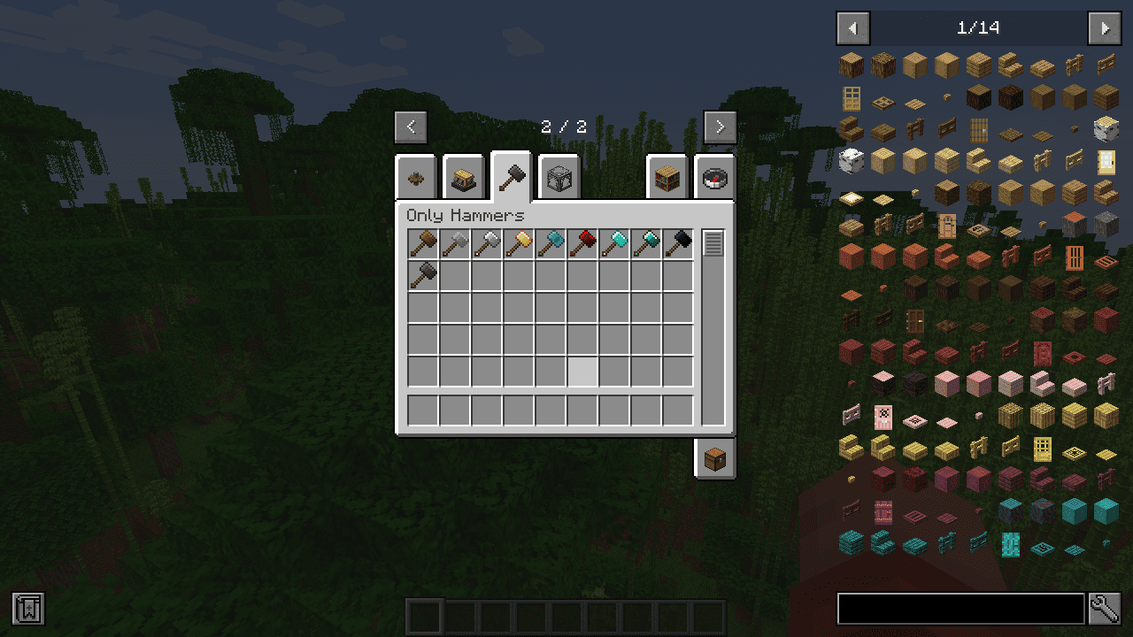 Only Hammers Mod (1.20.2, 1.19.4) - Faster mining, larger mining area, more durable tools 2