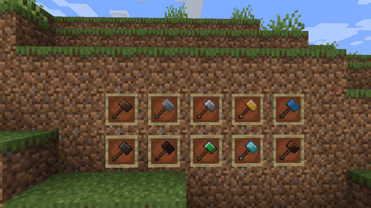 Only Hammers Mod (1.20.2, 1.19.4) - Faster mining, larger mining area, more durable tools 4