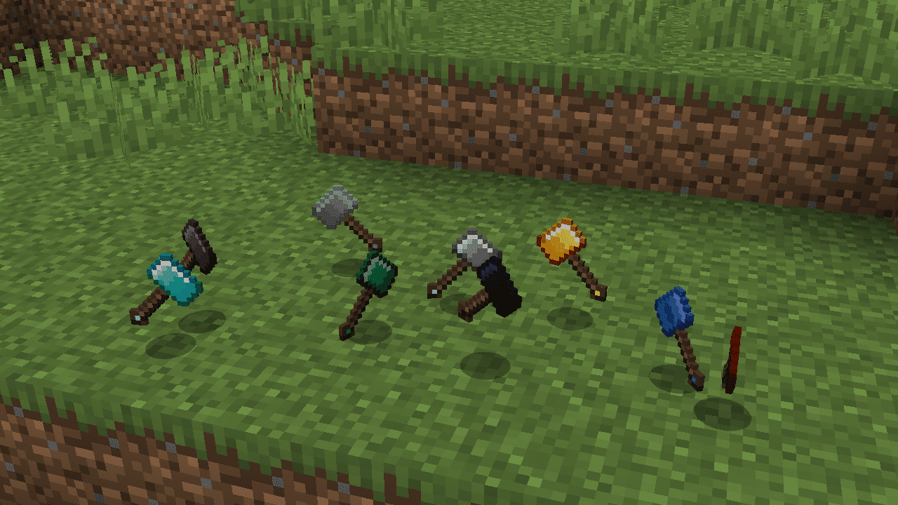 Only Hammers Mod (1.20.2, 1.19.4) - Faster mining, larger mining area, more durable tools 3