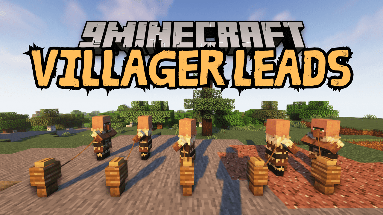 Villager Leads Mod (1.20.4, 1.19.4) - Guide Villagers and Wandering Traders 1