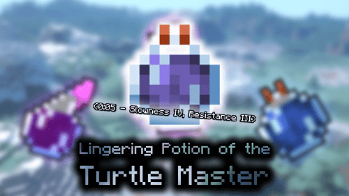 Lingering Potion of the Turtle Master (0:05 – Slowness IV, Resistance III) – Wiki Guide Thumbnail