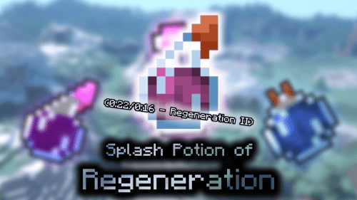 Splash Potion of Regeneration (0:22/0:16 – Regeneration II) – Wiki Guide Thumbnail