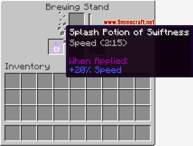 Splash Potion of Swiftness (3:00/2:15 - Speed) - Wiki Guide 11