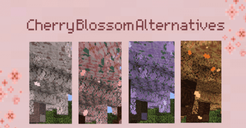 Cherry Blossom Alternatives Texture Pack (1.20, 1.19) – MCPE/Bedrock Thumbnail