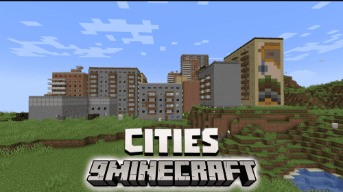 Cities Data Pack (1.20.2, 1.19.4) – A Bustling World Of Tiny Villager Communities! Thumbnail