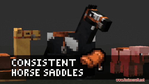 Consistent Horse Saddles Resource Pack (1.20.6, 1.20.1) – Texture Pack Thumbnail