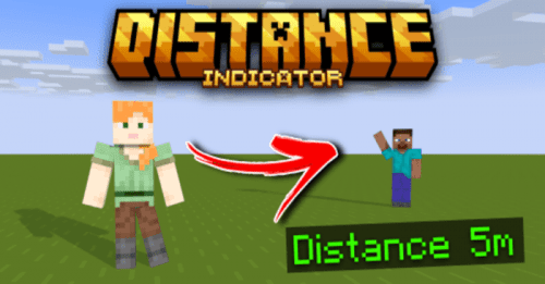 Distance Indicator Addon (1.20) – MCPE/Bedrock Script Thumbnail