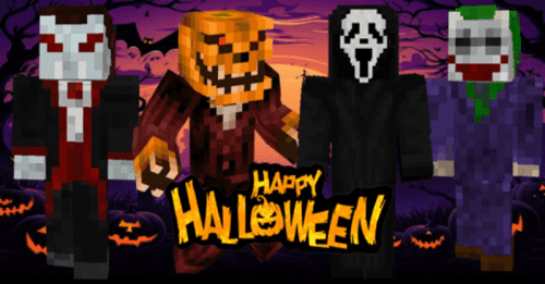 Ghost Hunter Halloween Skin Pack (1.20, 1.19) – MCPE/Bedrock Thumbnail