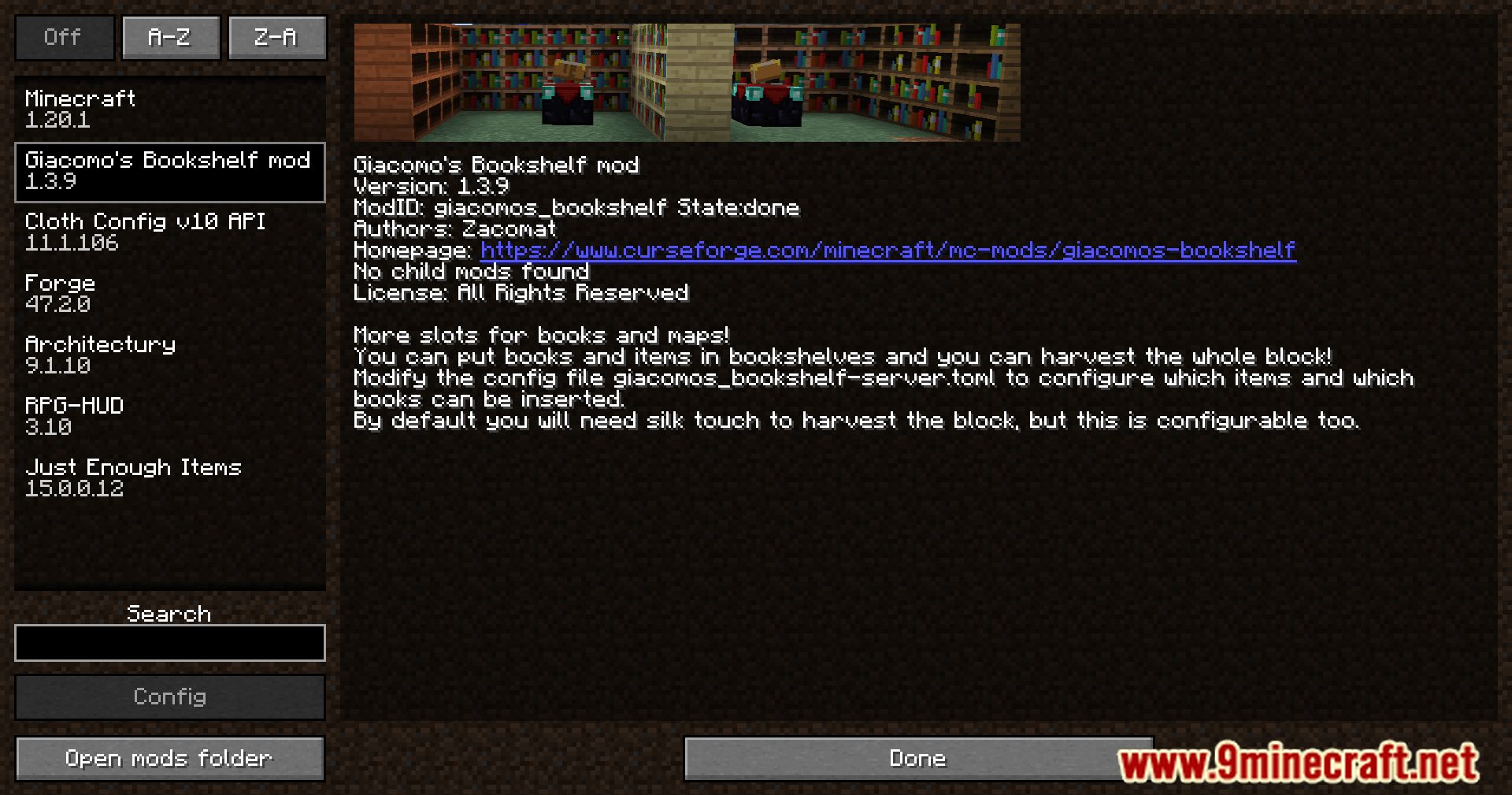 Giacomo's Bookshelf Mod (1.20.4, 1.19.4) - Enhance Your Minecraft World 2