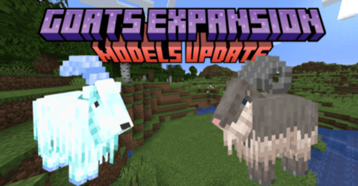 Goats Expansion Addon (1.20, 1.19) - MCPE/Bedrock Rideable Mob Mod 1