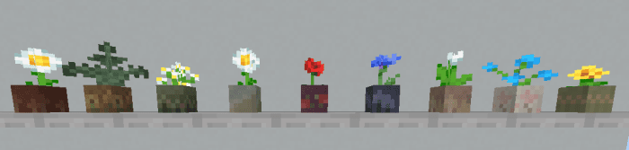 Hand-Painted Flower Pots Texture Pack (1.20, 1.19) - MCPE/Bedrock 3