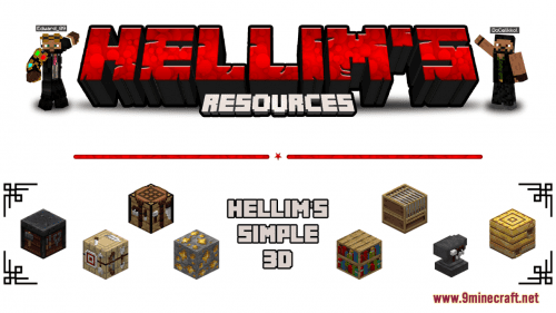 Hellim’s Simple 3D Textures Resource Pack (1.20.6, 1.20.1) – Texture Pack Thumbnail