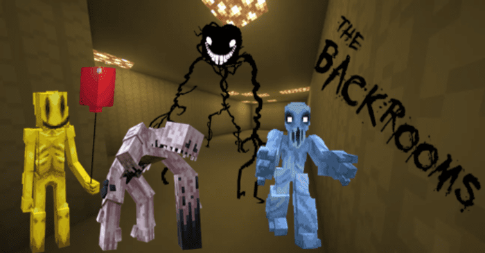 Horror Backrooms Entities Addon (1.20, 1.19) - MCPE/Bedrock Mod 1