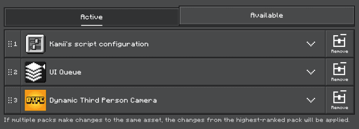 Kamii's UI Queue Addon (1.20, 1.19) - MCPE/Bedrock Script 2