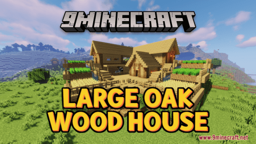 Large Oak Wood House Map (1.21.1, 1.20.1) – Survival Starter House Thumbnail