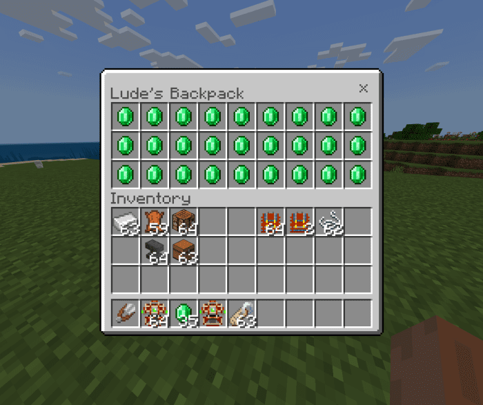 Lude's Backpacks Addon (1.20, 1.19) - MCPE/Bedrock Mod 12