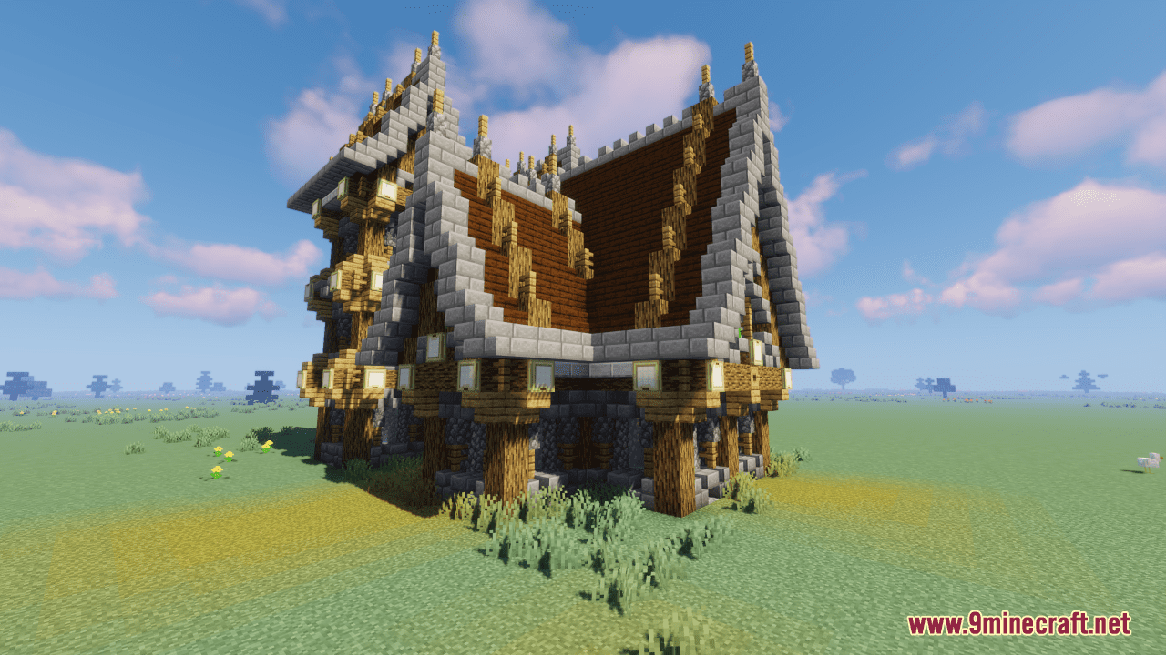 Medieval House 3 Map (1.21.1, 1.20.1) - Timeless Architectural Treasure 3