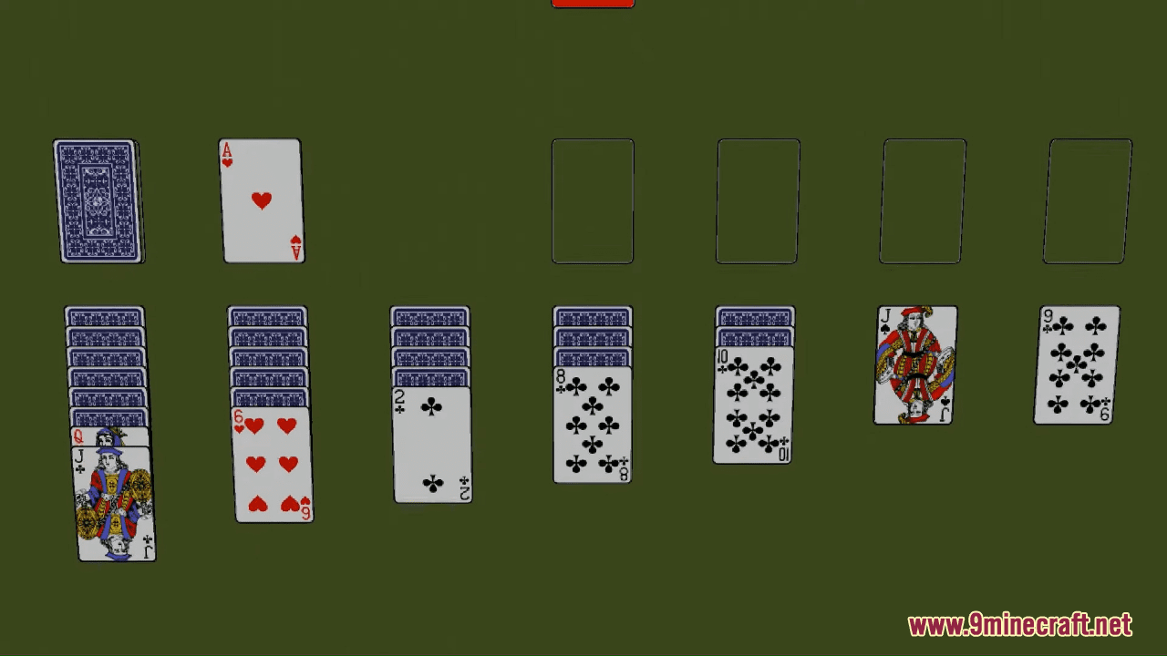 Minecraft Solitaire Map (1.21.1, 1.20.1) - Classic Card Game Reimagined 2