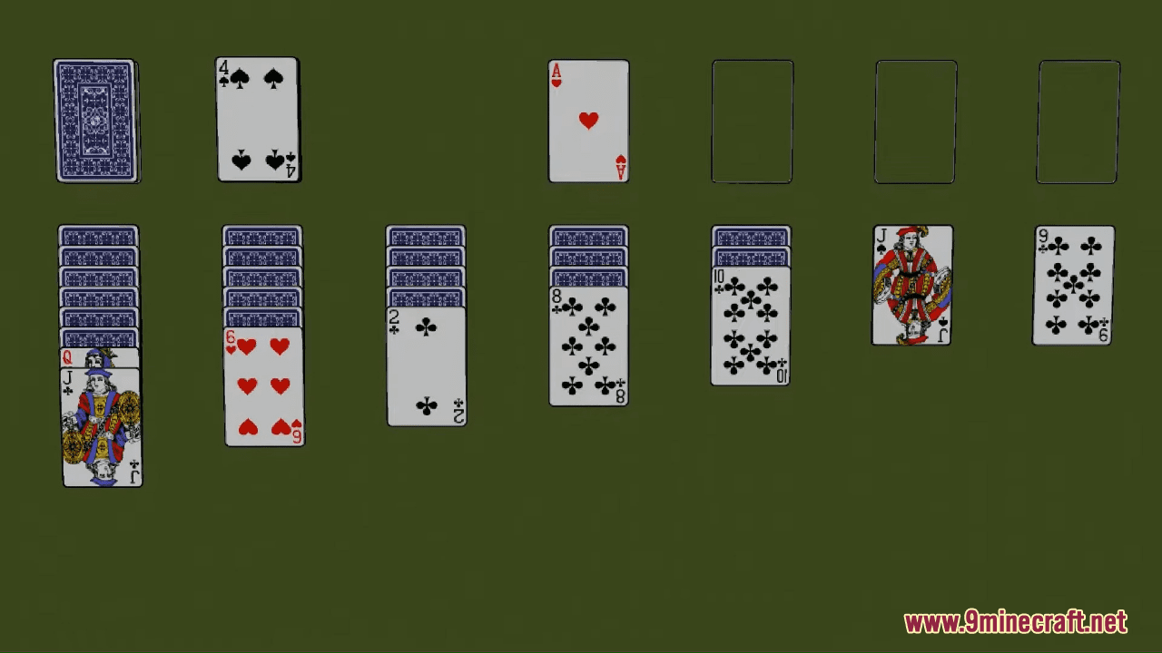 Minecraft Solitaire Map (1.21.1, 1.20.1) - Classic Card Game Reimagined 3