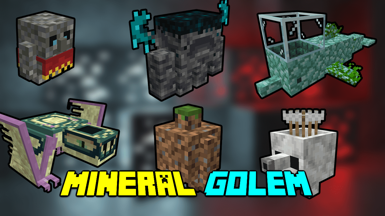 Mineral Golems Addon (1.20) - MCPE/Bedrock Mod 1