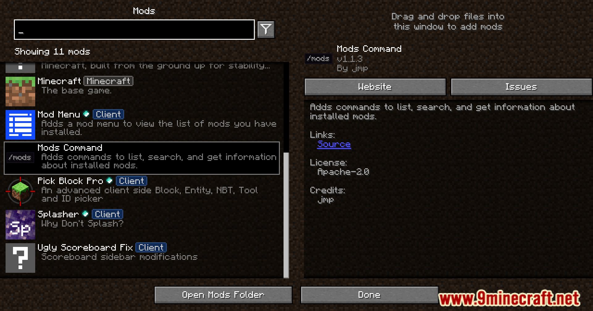 Mods Command Mod (1.21.1, 1.20.1) - Minecraft Mod Management 2