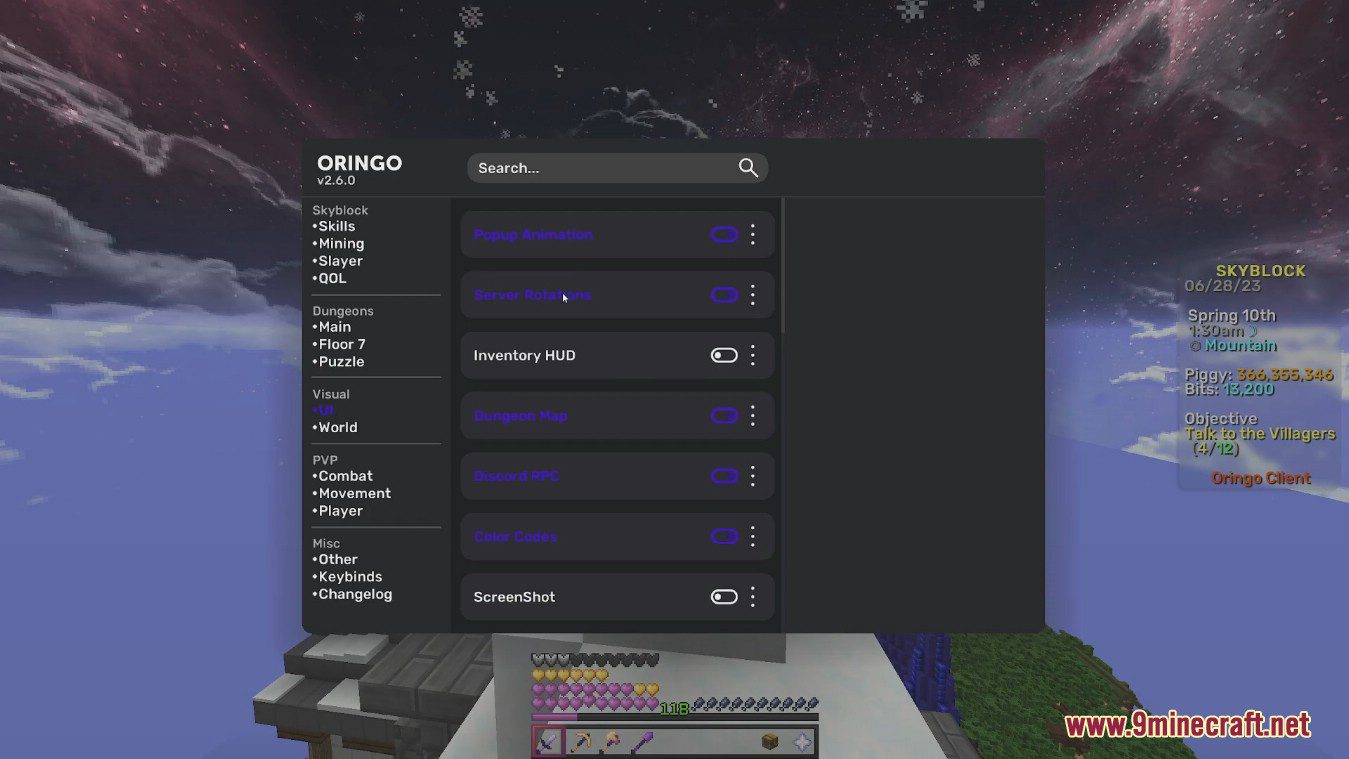 Oringo Client (1.8.9) - Ghost Macro, Easy Combat 4