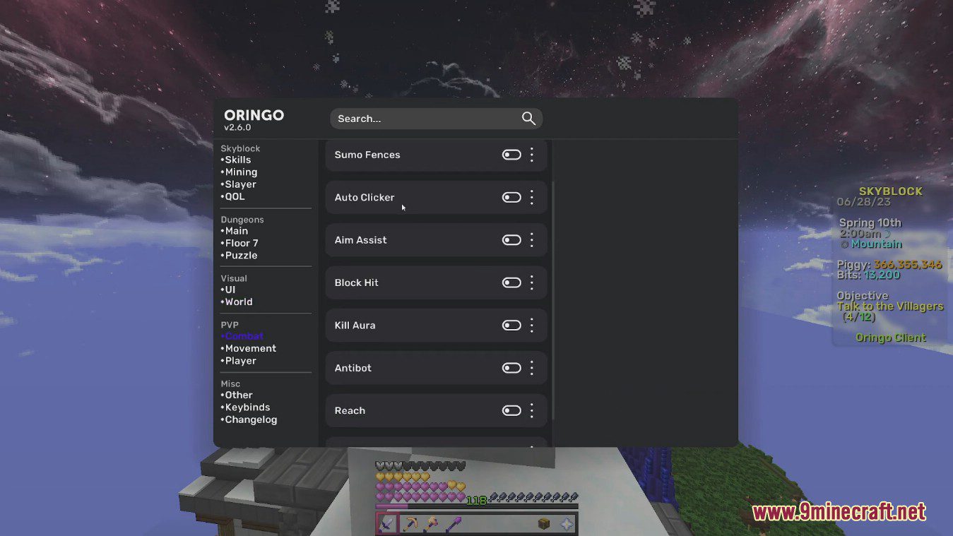 Oringo Client (1.8.9) - Ghost Macro, Easy Combat 5