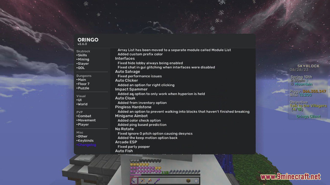 Oringo Client (1.8.9) - Ghost Macro, Easy Combat 6