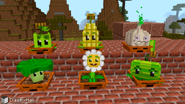 Plants vs Zombies Classic Addon (1.20) - MCPE/Bedrock PvZ Mod 6