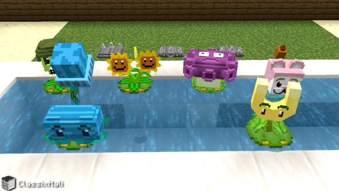 Plants vs Zombies Classic Addon (1.20) - MCPE/Bedrock PvZ Mod 7