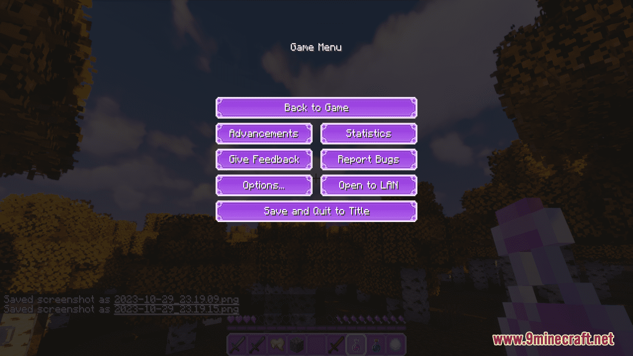 Purple GUI Resource Pack (1.20.6, 1.20.1) - Texture Pack 13
