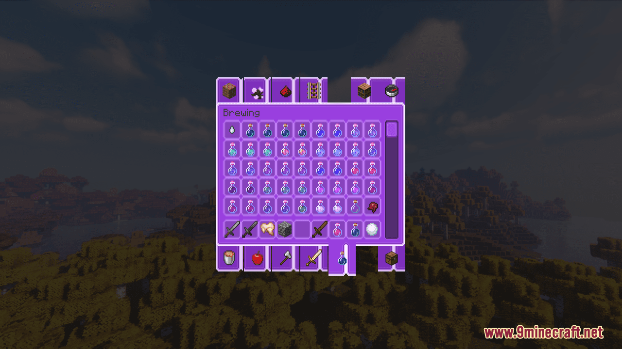 Purple GUI Resource Pack (1.20.6, 1.20.1) - Texture Pack 7