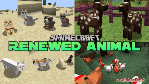 Renewed Animal Resource Pack (1.20.4, 1.19.2) – Texture Pack Thumbnail