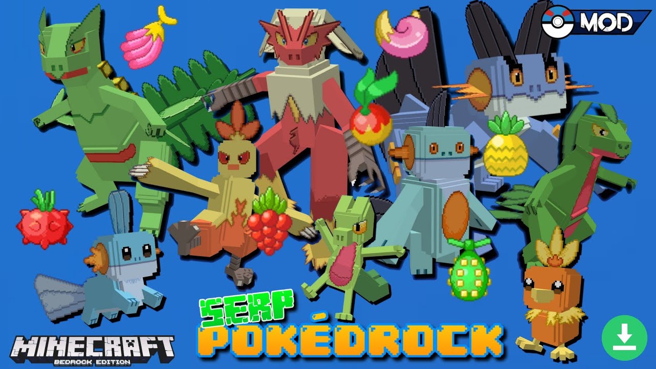 SERP Pokédrock Gen 3 Addon (1.20, 1.19) - MCPE/Bedrock Pixelmon Mod 1