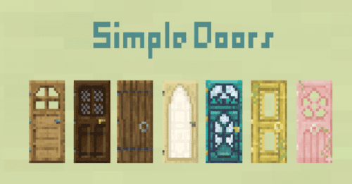 Simple Doors Texture Pack (1.20, 1.19) – MCPE/Bedrock Thumbnail