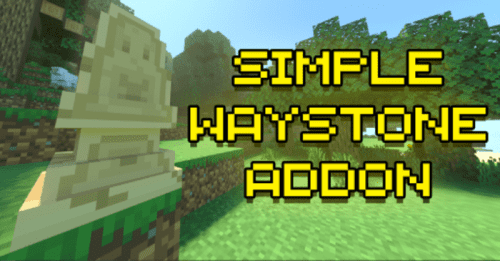 Simple Waystone Addon (1.21, 1.20) – MCPE/Bedrock Mod Thumbnail