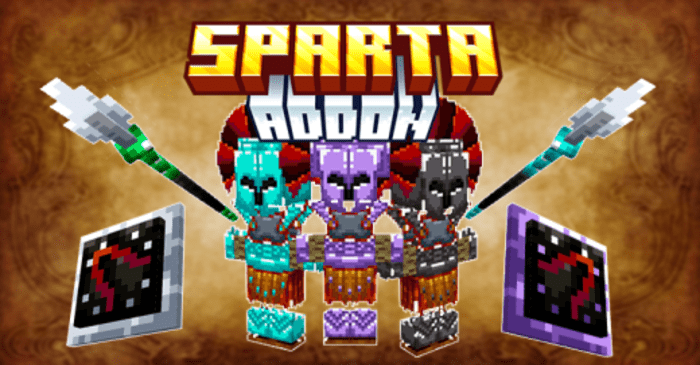 Sparta Armor, Spears, and Shields Addon (1.20, 1.19) - MCPE/Bedrock Mod 1