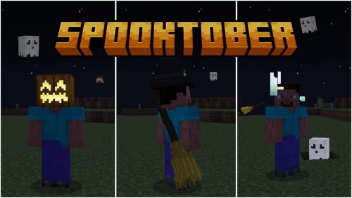 Spooktober Texture Pack (1.20, 1.19) – MCPE/Bedrock Halloween Pack Thumbnail