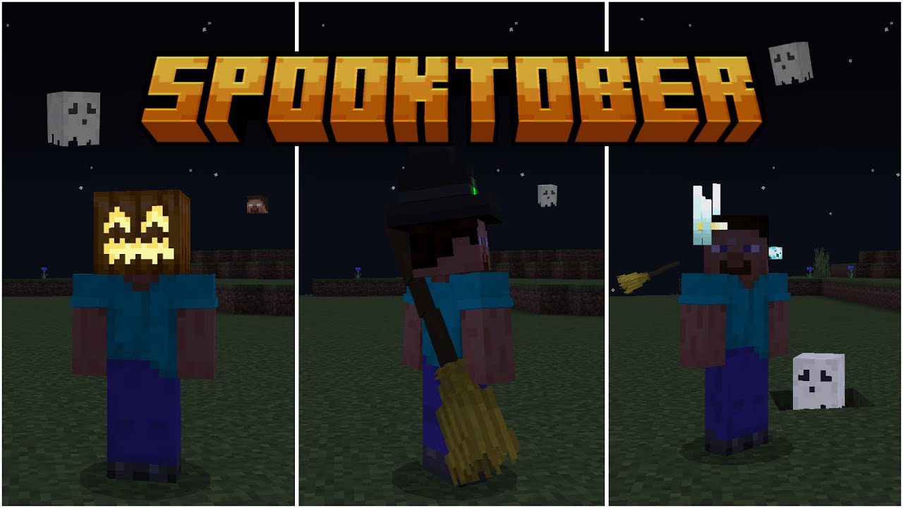 Spooktober Texture Pack (1.20, 1.19) - MCPE/Bedrock Halloween Pack 1