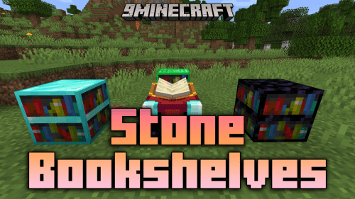 Stone Bookshelves Mod (1.20.1, 1.19.4) – Elevating Minecraft’s Libraries, One Shelf At A Time Thumbnail