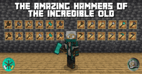 The Amazing Hammers of the Incredible Old Addon (1.20) – MCPE/Bedrock Thumbnail