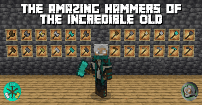 The Amazing Hammers of the Incredible Old Addon (1.20) - MCPE/Bedrock 1