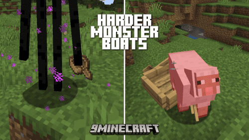Harder Monster Boats Mod (1.20.6, 1.20.1) – Finer Boat Control Thumbnail