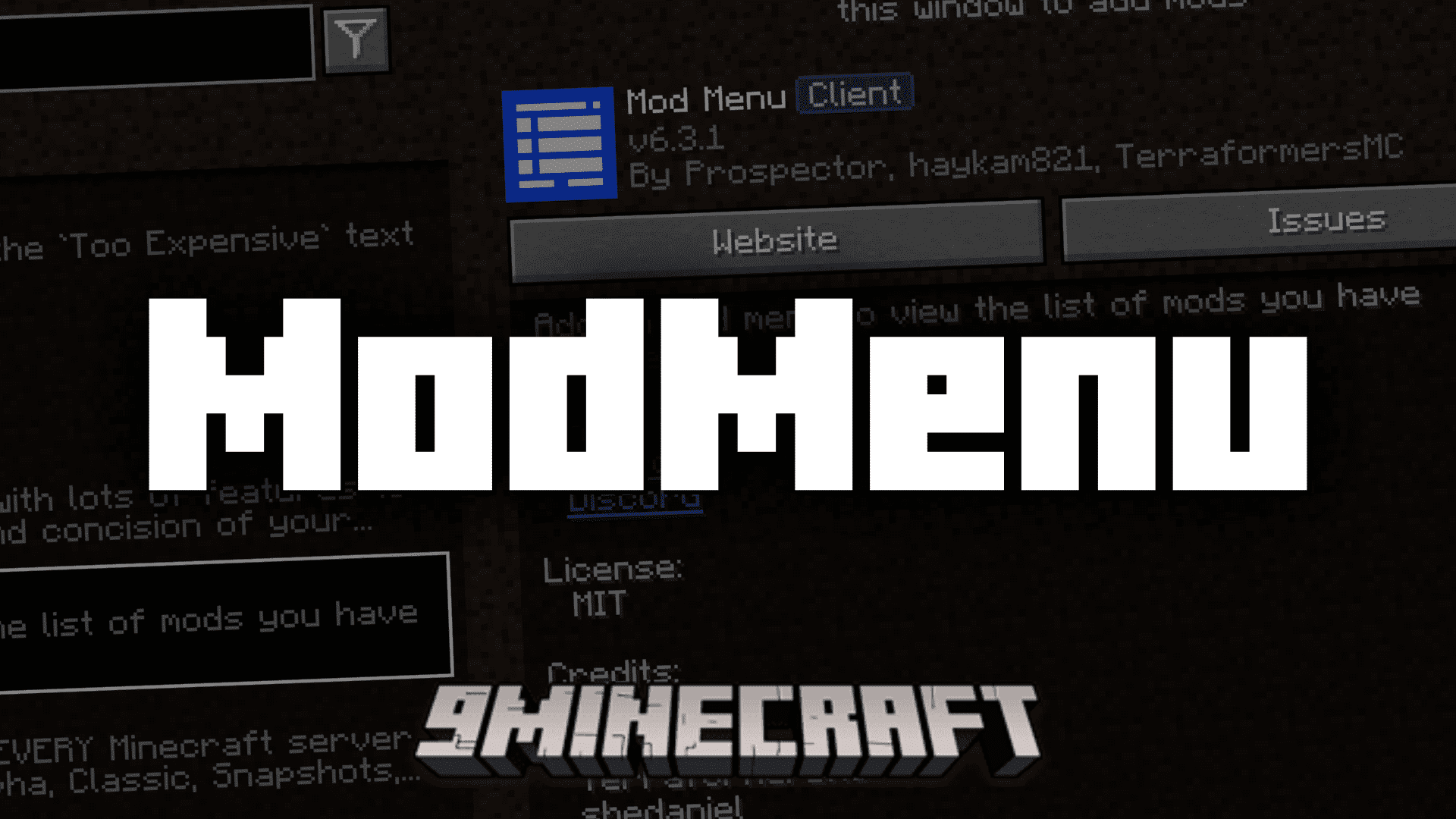 Mod Menu Mod (1.20.4, 1.19.4) - Mod Listing & Easy Config Access 1