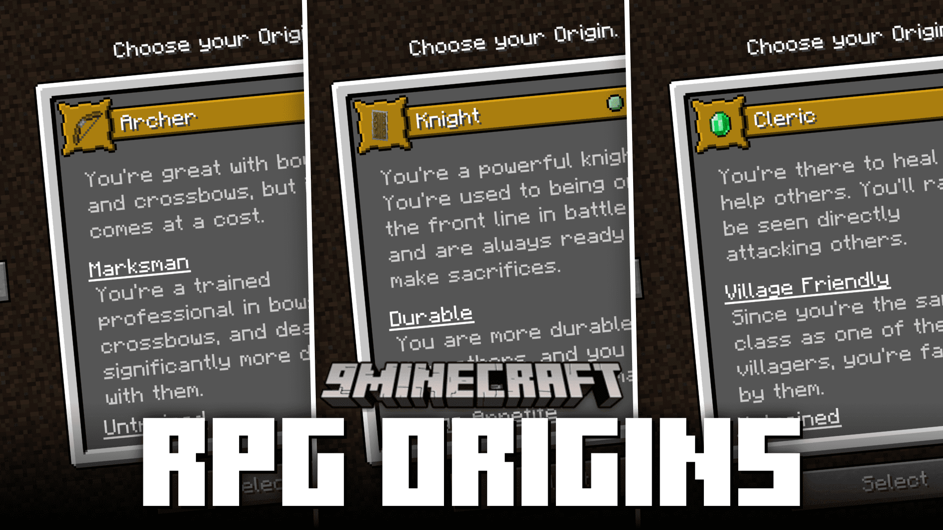 RPG Origins Mod (1.20.4, 1.20.1) - 7 Origins in An RPG Feel 1