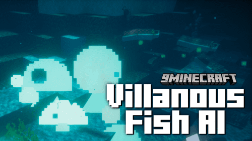 Villainous Fish AI Mod (1.20.4, 1.19.2) – Fishes React to Disturbance! Thumbnail