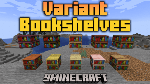 Variant Bookshelves Mod (1.20.2, 1.19.3) – A Bookshelf For Every Wood Thumbnail