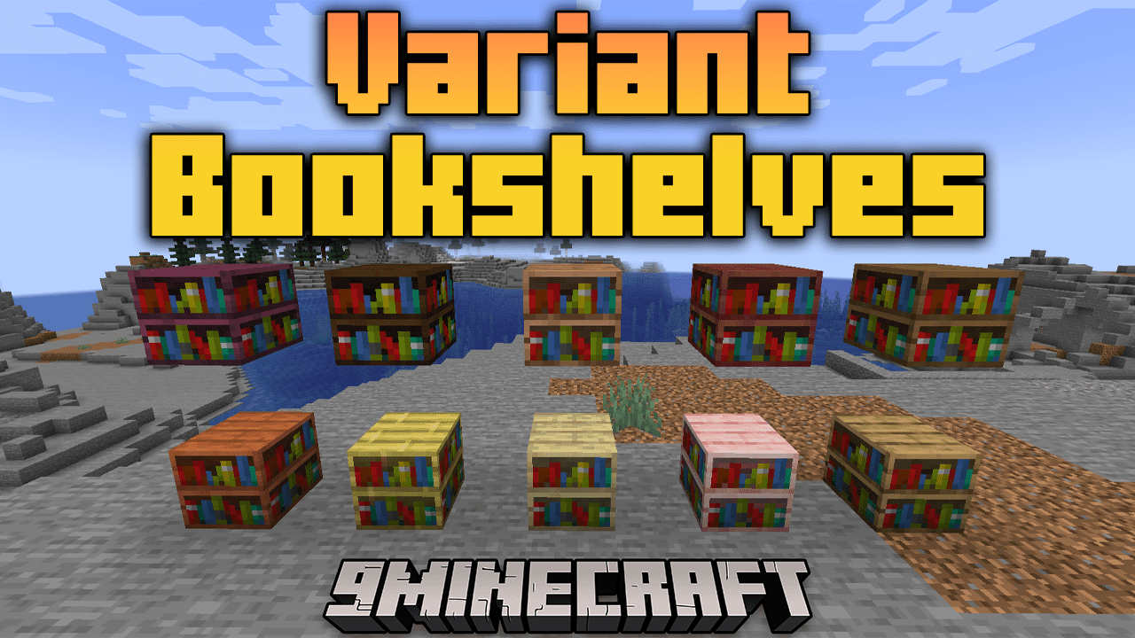 Variant Bookshelves Mod (1.21.1, 1.20.1) - A Bookshelf For Every Wood 1