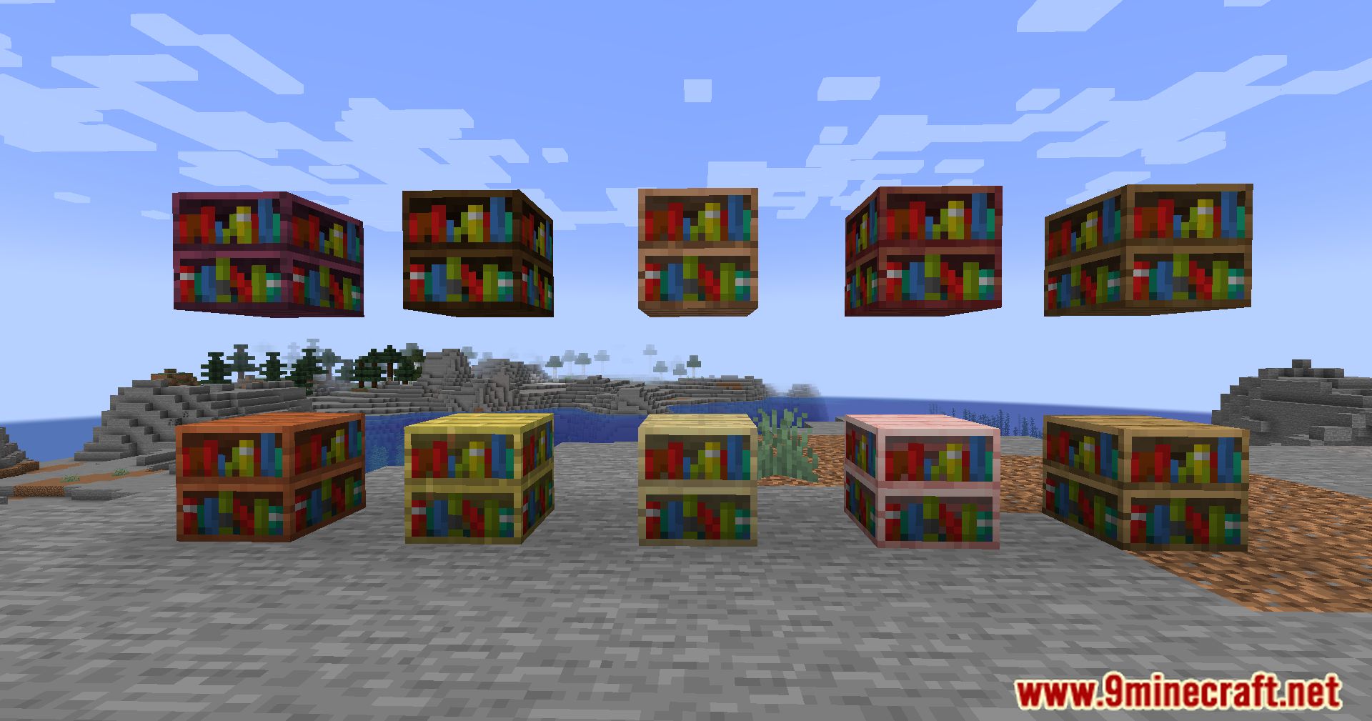 Variant Bookshelves Mod (1.21.1, 1.20.1) - A Bookshelf For Every Wood 3