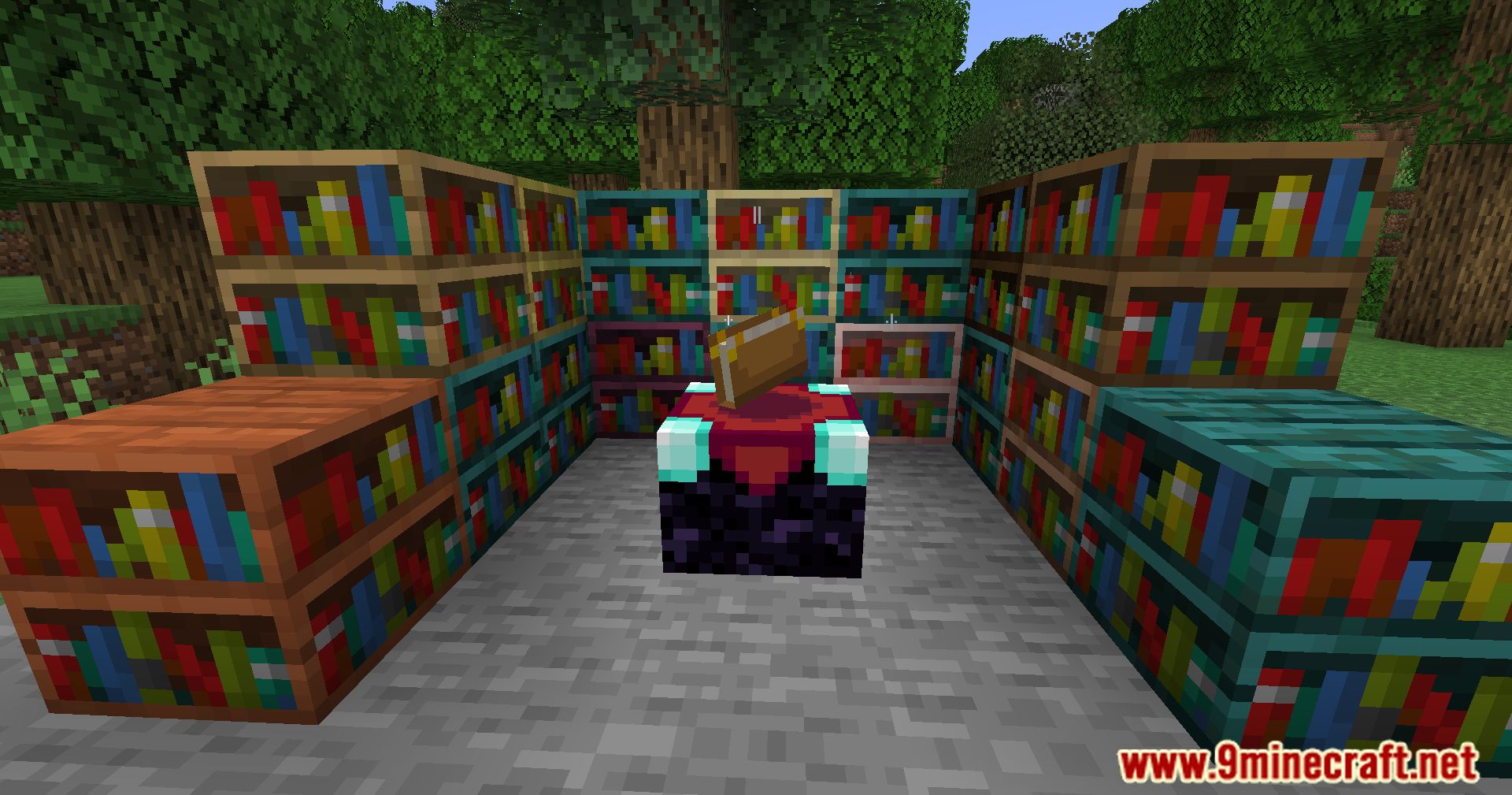 Variant Bookshelves Mod (1.21.1, 1.20.1) - A Bookshelf For Every Wood 8